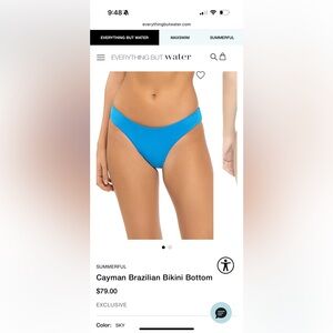 NWT : Summerful Cayman Brazilian Bikini bottom